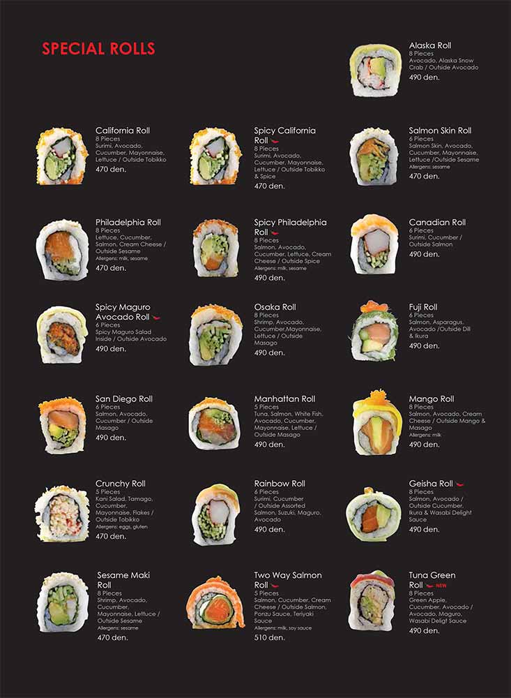 Sushico menu on sale